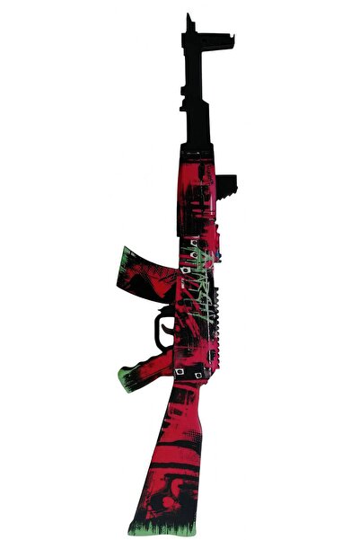 Lunarfall Ahşap Cs-go Neon_revulotion Ak-47 Lastik Atar Oyuncak