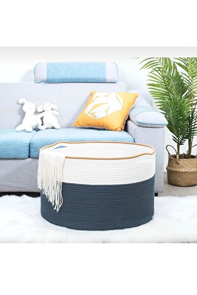 JÜTEX HOME Coș de rufe de jucărie organizator din răchită din iută