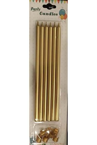 BalonEvi Altın Parti Mumu 6'lı