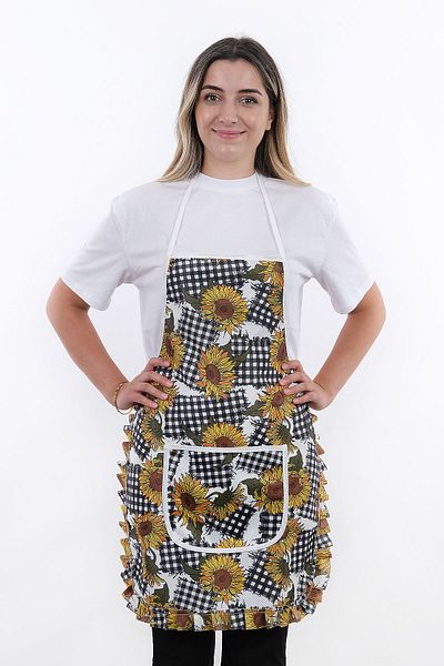 sevilya Jarse Frilly Liquid Proof Waterproof Kitchen Apron