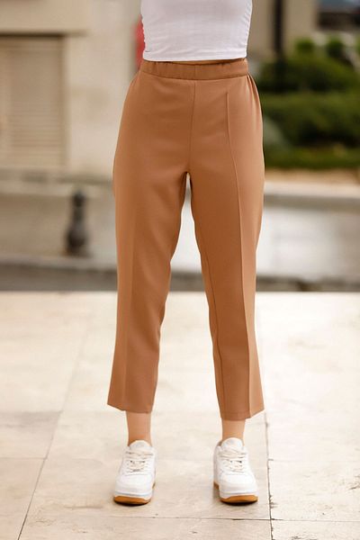 adba style Plus Size Lycra Woven Trousers 4013 - Carrot Leg