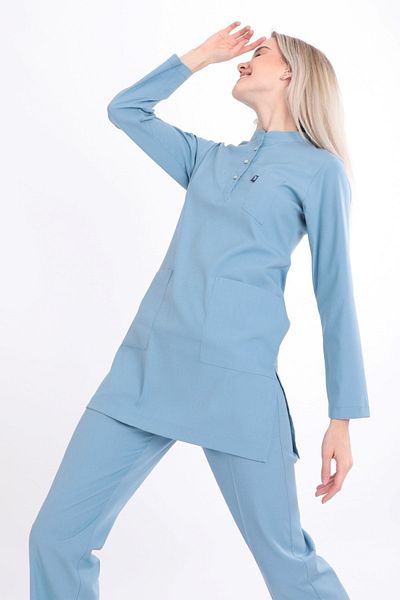 Uçak Medikal Set uniformă Hijab Alice Blue Karya