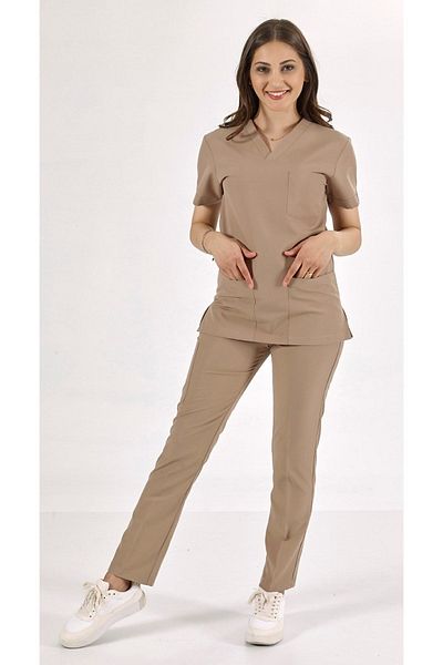 Uçak Medikal Tricou Bej Novo Uniform Team Asistentă și Doctor