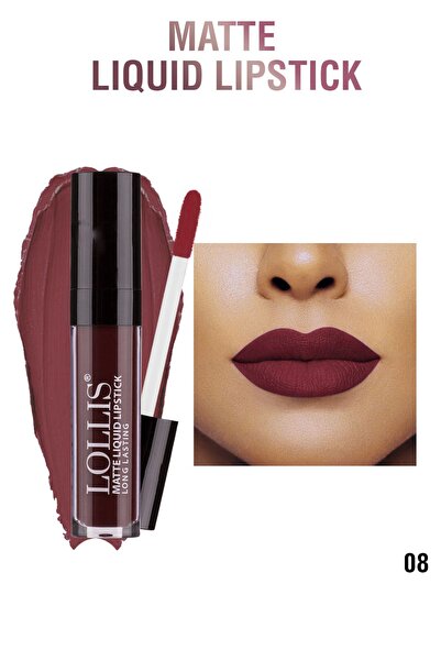 Lollis Matte Liquid Lipstick 08 /mat Likit Ruj 08