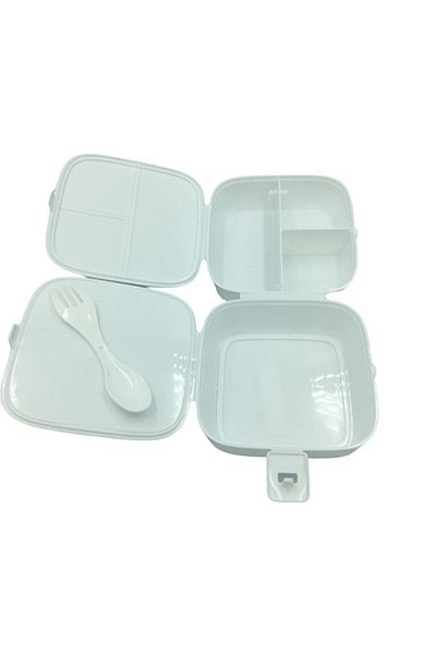 Gondol White Lockable 3 Compartment Lunch Box Children's Breakfast Student School Picnic Meal Bag