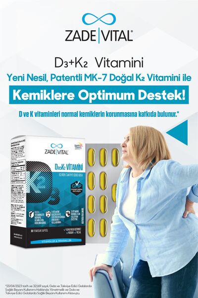 Zade Vital Zadevital D3k2 Vitamini 30 Kapsul