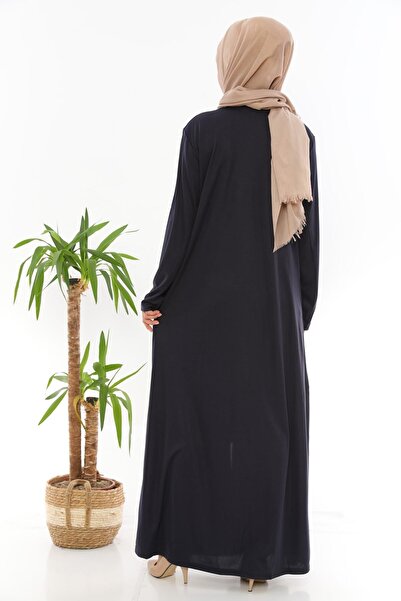 medipek Zippered Prayer Dress Abaya Navy Blue