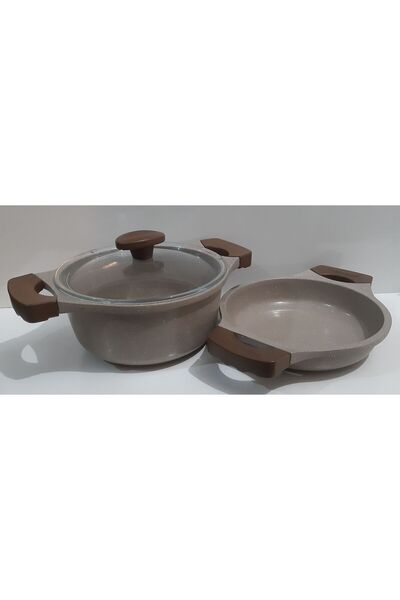 ThermoAD 3 Piece Mink 20 cm Deep Pot and Saucepan Set