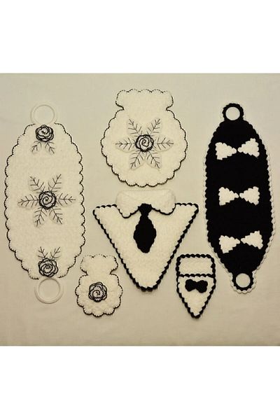 Oiz Story Mega Bride and Groom Dowry Washcloth Set - 6 Pieces