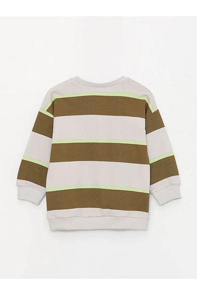 LC Waikiki Lcw Baby - Striped Crew Neck Long Sleeve Sweatshirt for Baby Boy