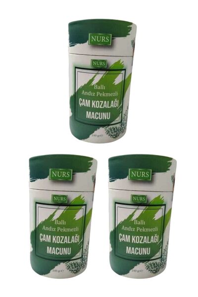Nurs Lokman Hekim Çam Kozalak Macunu 240 Gr - 3 Adet Kozak vakfı