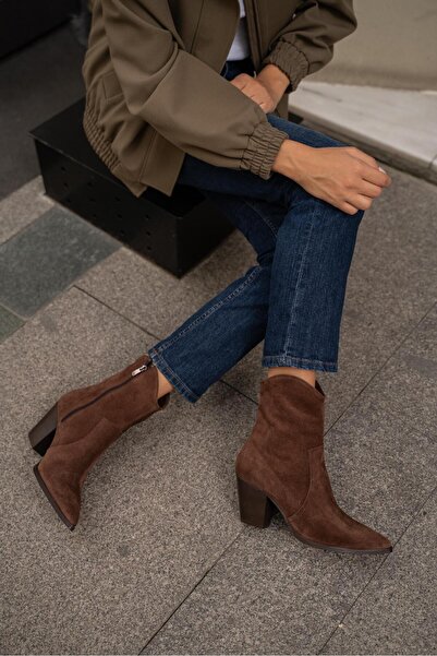 ECENİN BUTİĞİ Larissa Kahve Süet Bot