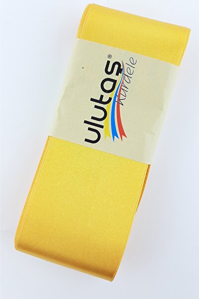 Limelia Σκούρο κίτρινο σατέν κορδέλα 6 cm 10 Mt