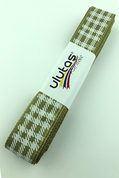 Limelia Panglică de tafta imprimată cu folie verde kaki