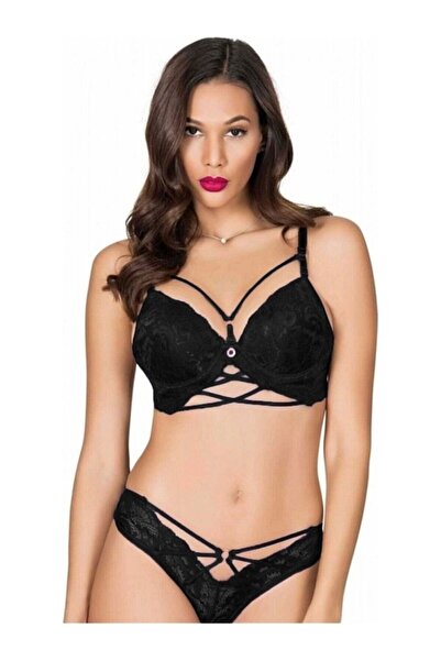 Le Jardin Katty 5025 Black Push Up Bra Set