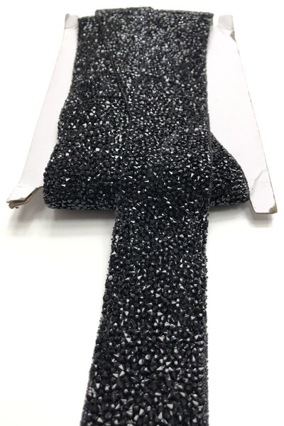 Limelia Aplic cu bandă neagră care se lipsește cu fierul de călcat 4 cm