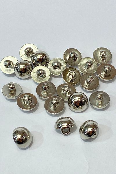 Limelia 10 Pieces Silver Plastic Pearl Button