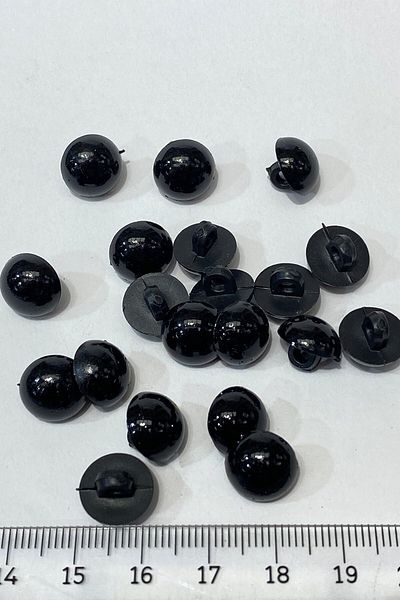 Limelia 10 Pieces Black Plastic Pearl Button