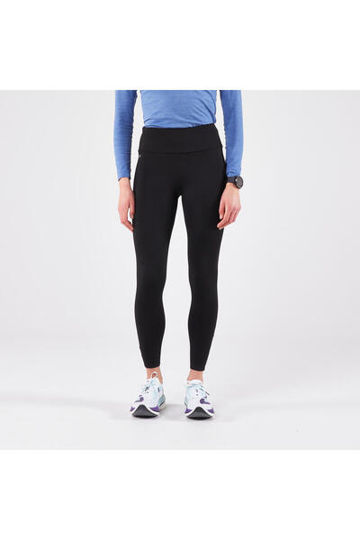 Decathlon Kiprun Women's Running Tights - Black - Kiprun Run 100 Warm