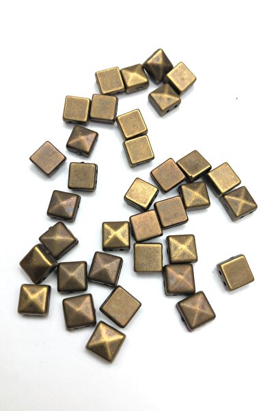 Bride Aksesuar Dünyası Mărgele din plastic verde antic, pătrate – Mărgele