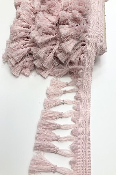 Limelia Frânghie cu ciucuri roz deschis 7cm 1 mt