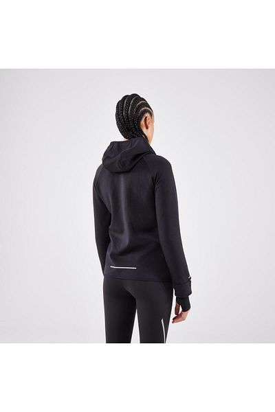 Decathlon Kiprun Women's Running Raincoat - Black/Smoked - Kıprun Run 500 Warm