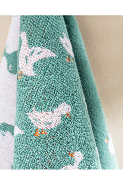 Madame Coco Green Face Towel - Canard Yarn Dyed, 50X85 cm