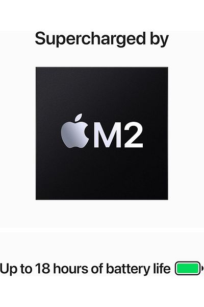 Apple جهاز MacBook Air مقاس 15 بوصة: شريحة Apple M2، وحدة معالجة مركزية 8 نواة ووحدة معالجة رسومات 10 نواة، وسعة 256 جيجابايت - لوحة مفاتيح Starlight EN
