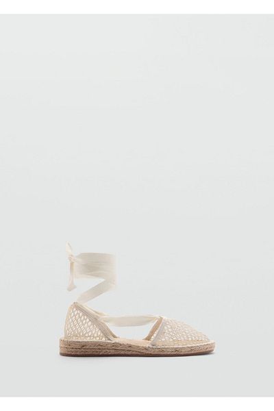 MANGO Woman Ażurowe Dzianinowe Espadryle