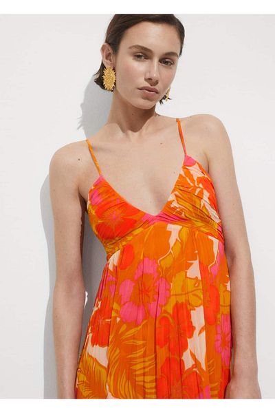 MANGO Woman Rochie cu drapaj cu modele