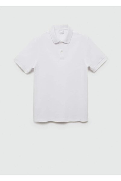 MANGO Man %100 pamuklu pike polo