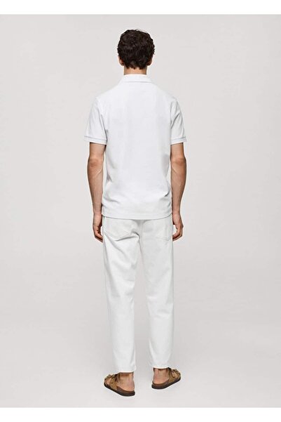 MANGO Man %100 pamuklu pike polo