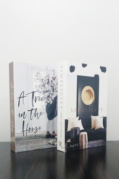 Dermabor 2 Pack Decorative Book Box Appearance A Three In The House & Simplic...