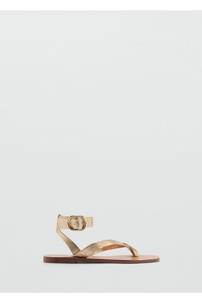 MANGO Woman Sandalen mit Lederbanddetail