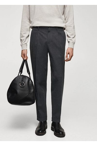 MANGO Man Βαμβακερό παντελόνι Slim Fit
