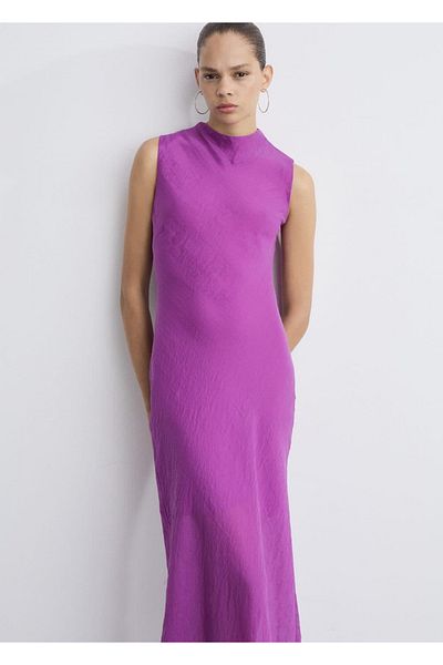 MANGO Woman Μίντι Φόρεμα Lyocell