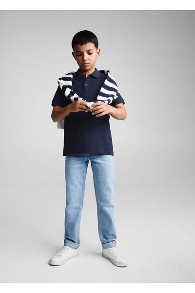MANGO Kids Μπλουζάκι πόλο από 100% βαμβάκι
