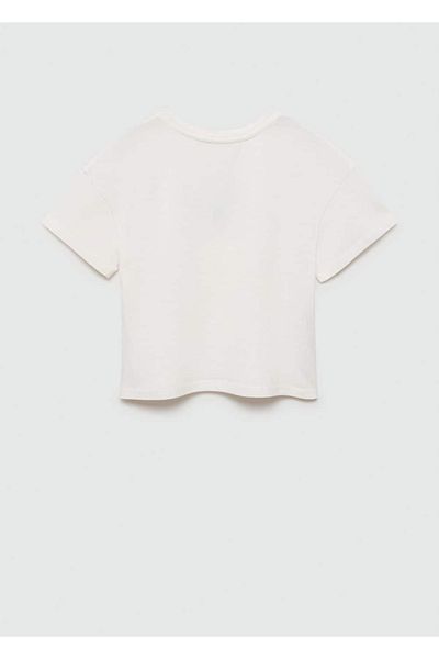 MANGO Kids Βαμβακερό μπλουζάκι με ανάγλυφο ανανά
