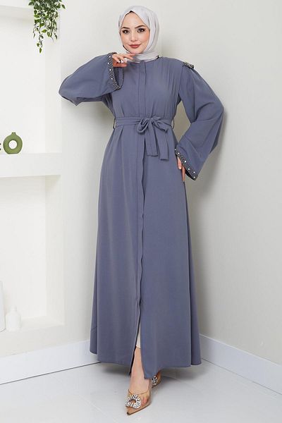 hafsamina Gray Pearl Ferace - Arm and Shoulder Detail HM2425