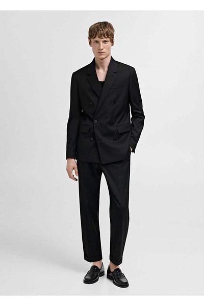 MANGO Man Regular-Cut Double-Breasted Blazer Jacket