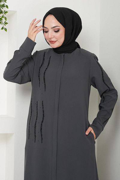 hafsamina Gray Love Stone Ferace - HM2481