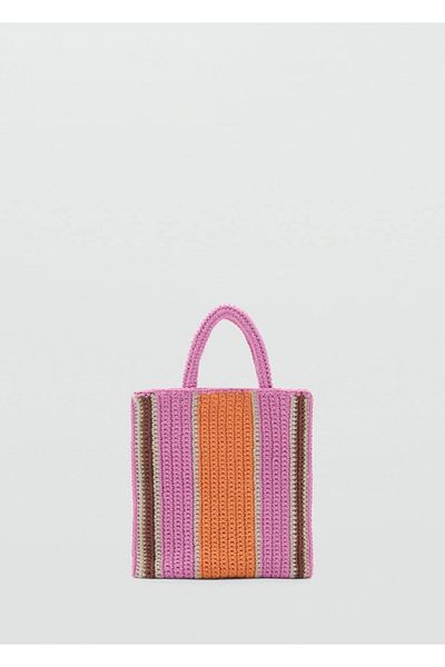 MANGO Woman Crochet Shopper Bag