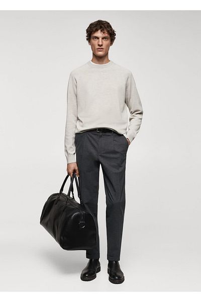 MANGO Man Βαμβακερό παντελόνι Slim Fit