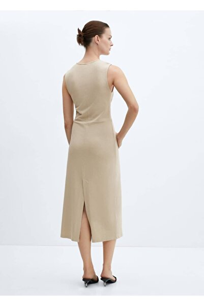 MANGO Woman Düğümlü pamuklu elbise