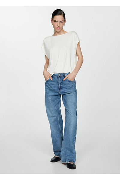 MANGO Woman Short-sleeved Oversize T-shirt