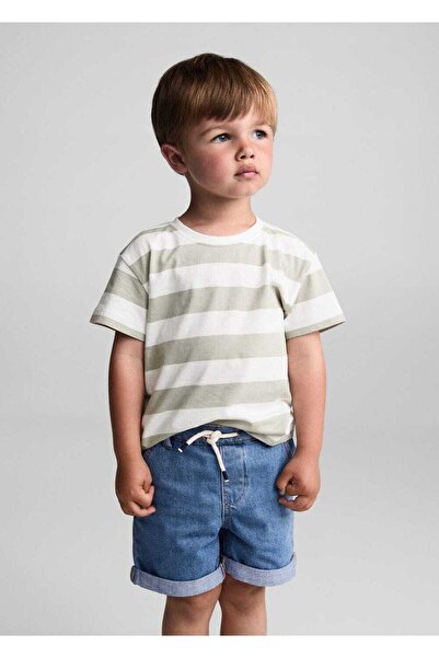 MANGO Baby Beli elastik bermuda kot şort
