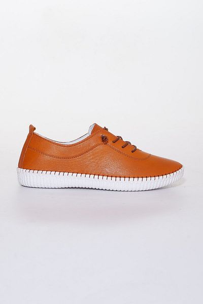 Dilimler Ayakkabı Genuine Leather Orthopedic Saddled Tan Large Size Women's Shoes Daily