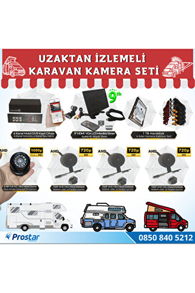Navistar Karavan 1 Tb Harddiskli 9 Inç Hdmi Monitörlü 4 Kameralı Uzaktan Izle...