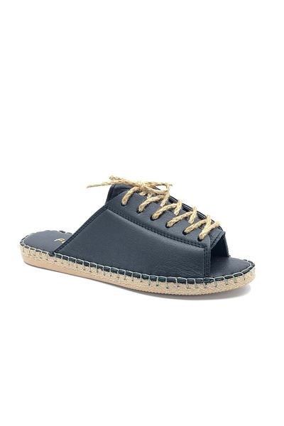 KCMN Feles 11-110 Άνετη Σόλα Lace Up Γυναικείες Παντόφλες Μαύρες