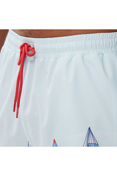 Nautica Erkek Mavi Baskılı Deniz Şortu